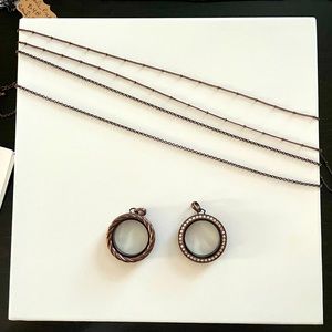 Origami Owl Chocolate Lockets and Chains